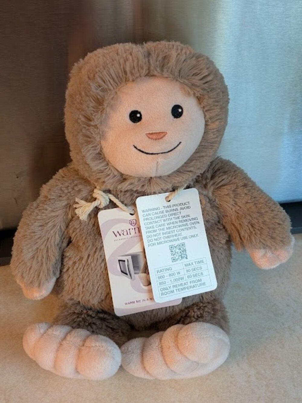 NWT Warmies Big Foot Heatable Stuffed Animal